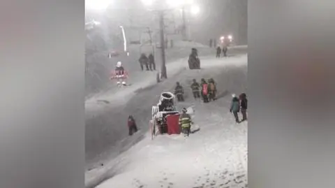 Awaria prądu na stoku w ośrodku Sunburst Ski and Snowboard w stanie Wisconsin