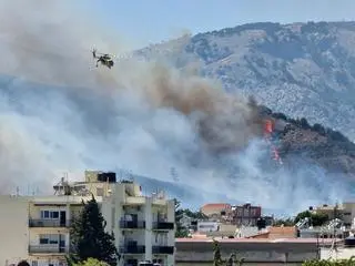 Pożar na greckiej wyspie Chios