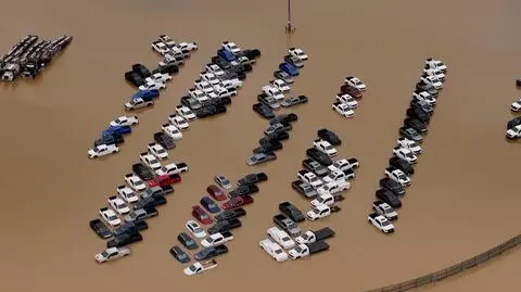 Zalana miejscowość Tukwila w wyniku przerwania wału przeciwpowodziowego 