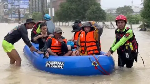 Ewakuacja mieszkańców miasta Hat Yai