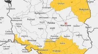 Prognoza zagrożeń IMGW na środę