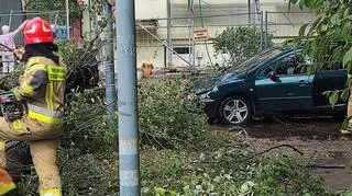 Skutki nawałnicy w Mielcu