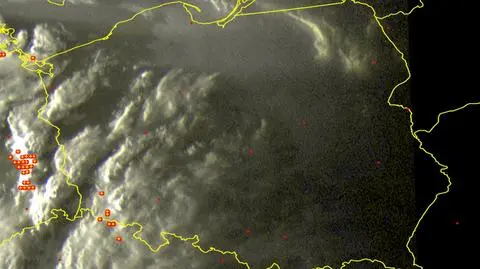 Wyładowania atmosferyczne w Polsce w piątek