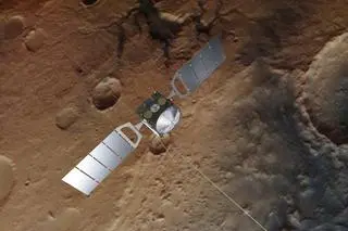 Mars Express na orbicie Czerwonej Planety - wizja artysty