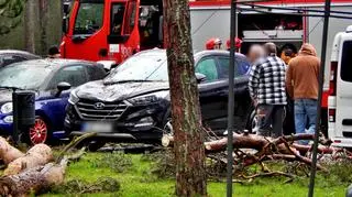 Skutki gwałtownej pogody w Ustce