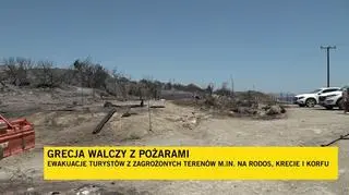 Reporterka TVN24 w Kiotari na wschodnim wybrzeżu Rodos