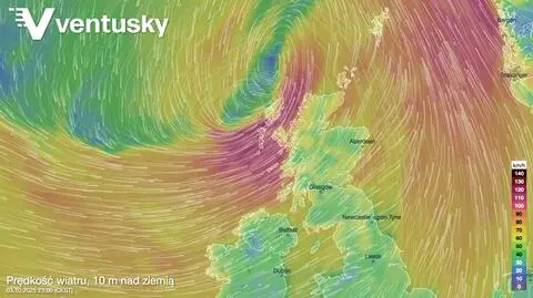 Burza Amy przyniesie silny wiatr do Wielkiej Brytanii