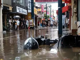Tokio po ulewie