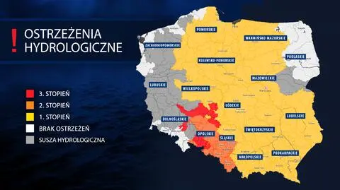 Alerty hydrologiczne. Część rzek z takimi wezbraniami, że przekroczone zostały stany alarmowe