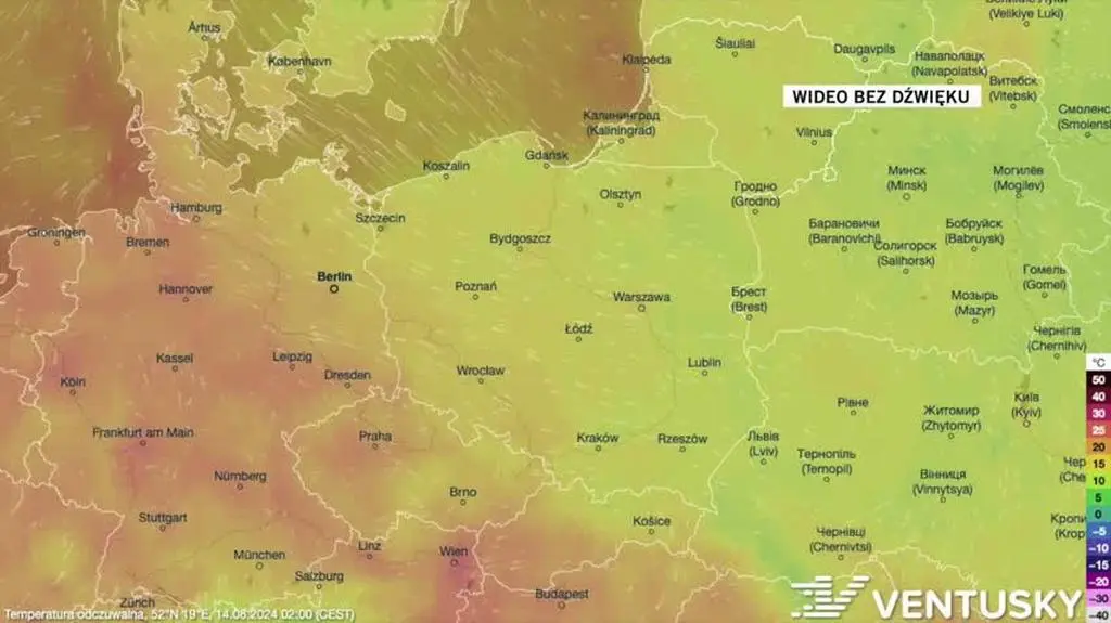 Prognozowana temperatura powietrza w najbliższych dniach