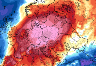 Wysoka anomalia temperatury nad Polską