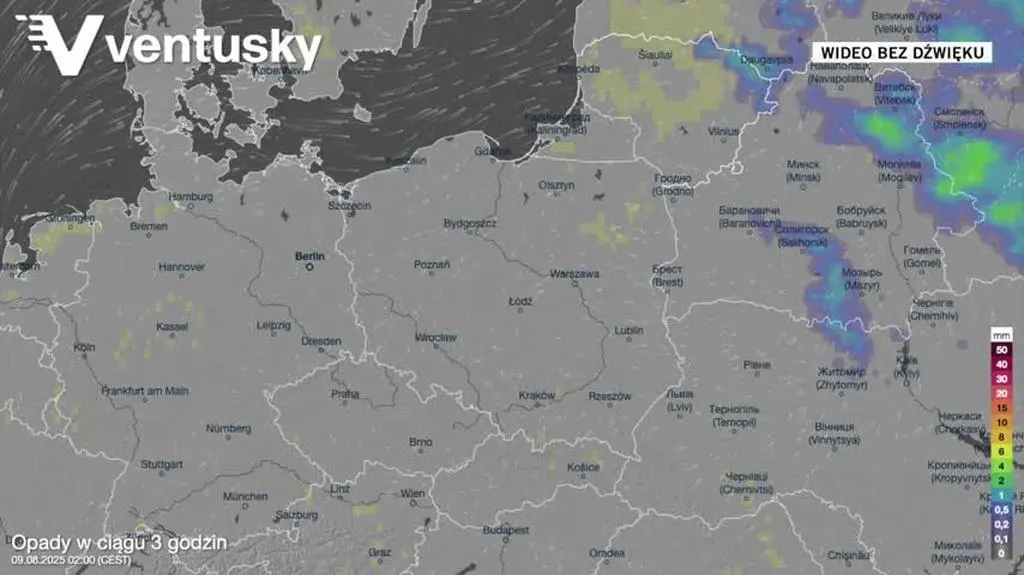 Prognozowane opady deszczu w kolejnych dniach