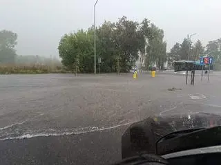 Zalane ulice w Zamościu