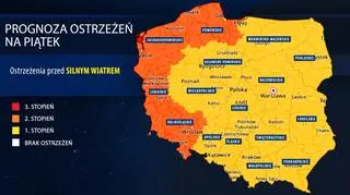 Prognoza zagrożeń IMGW na piątek