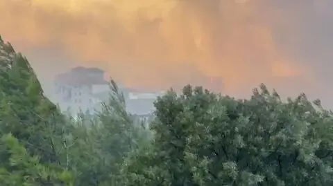 Pożar w Canakkale w Turcji wymusił ewakuację szpitala i uniwersytetu
