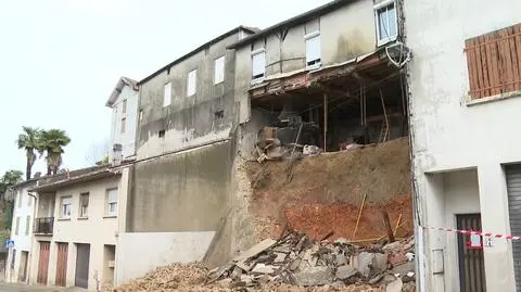 Ulewa w południowo-zachodniej Francji doprowadziła do zawalenia się budynku