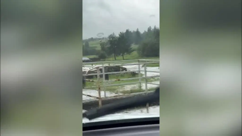 Zalania w miejscowości Witów