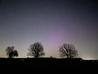 Zorza polarna na Mazowszu 