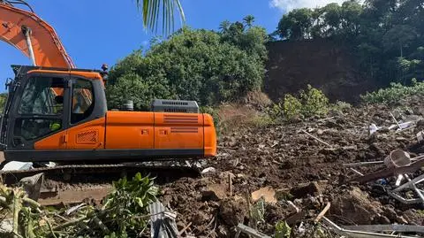 Po osuwisku na Tahiti