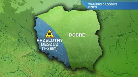 Warunki drogowe w poniedziałek 18