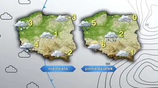 Prognoza pogody na niedzielę i poniedziałek