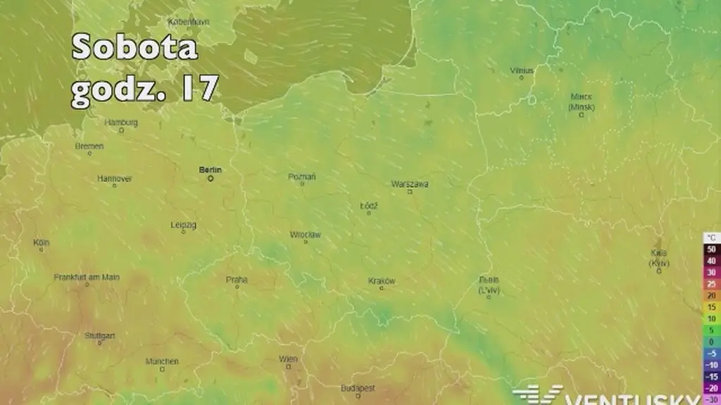 Temperatura w najbliższych dniach (ventusky