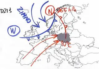 Sytuacja baryczna w Europie w czwartek