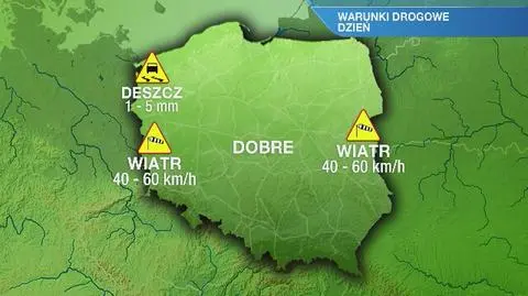 Warunki drogowe w sobotę 16
