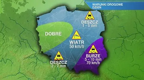 Warunki drogowe w piątek