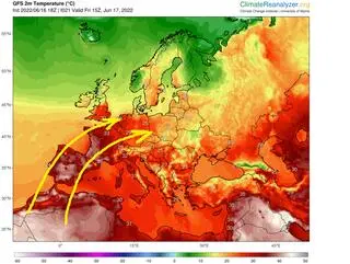 Klin gorąca nad Europą