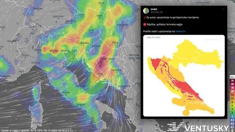 Ostrzeżenie przed powodzią w Chorwacji, wiele zawieszonych połączeń kolejowych we Włoszech