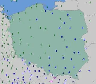 Temperatura w Polsce w sobotę (26.02.2022) o godzinie 6