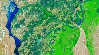 Rzeka Indus i jej dopływy. Zdjęcie z dnia 4.08.2022