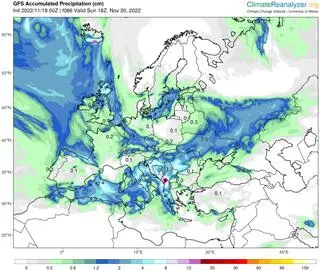 Front atmosferyczny widoczny nad Morzem Bałtyckim