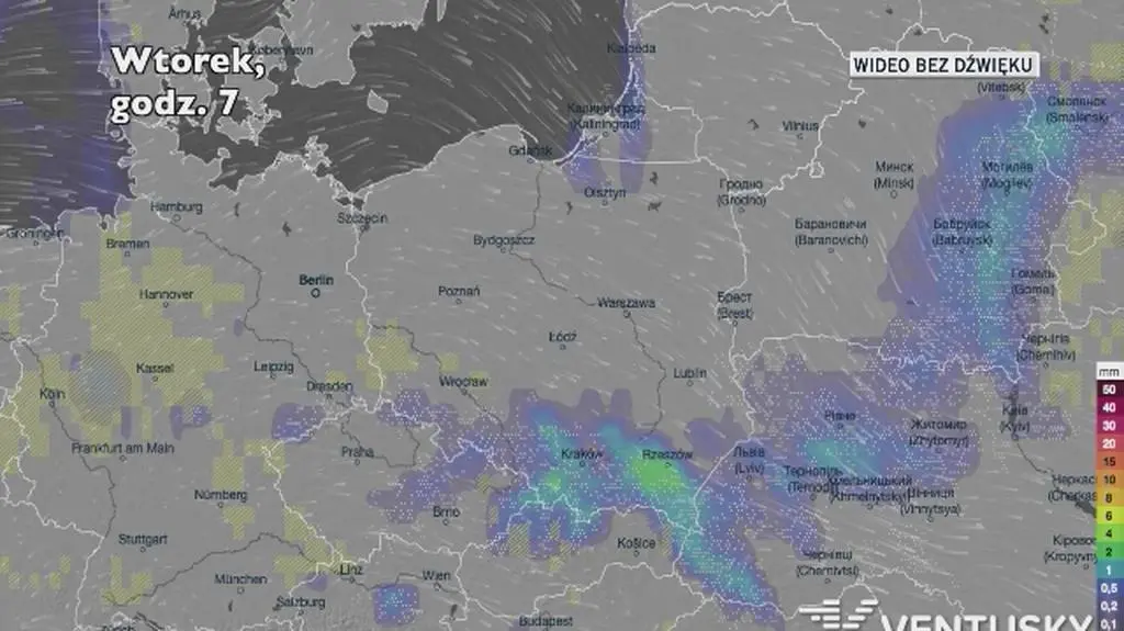 Prognozowane opady w najbliższych dniach