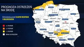 Prognoza zagrożeń IMGW na środę