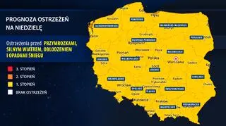 Prognoza zagrożeń IMGW na niedzielę