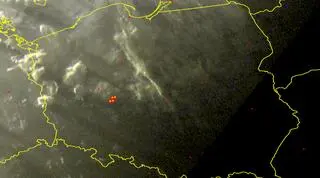 Wyładowania nad Polską o godzinie 21.10