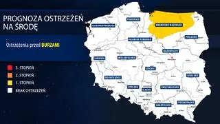 Prognoza zagrożeń IMGW na środę