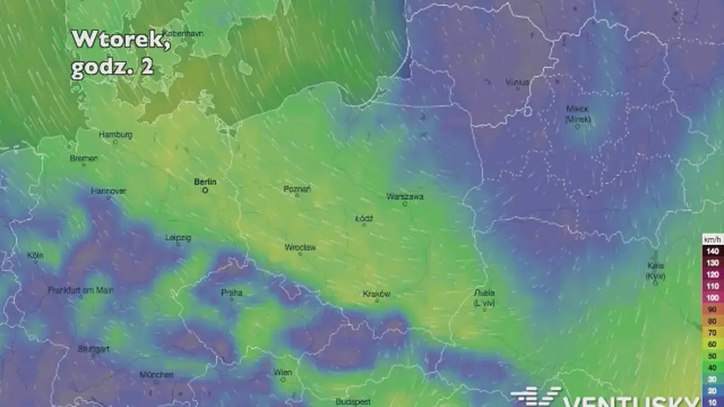 Porywy wiatru (Ventusky