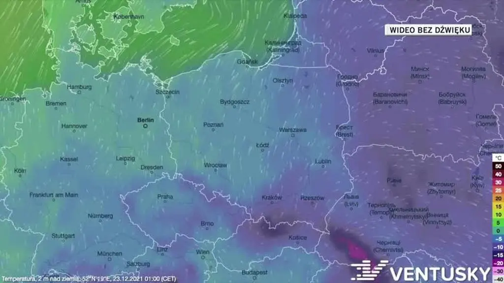 Prognozowana temperatura w dniach23-27