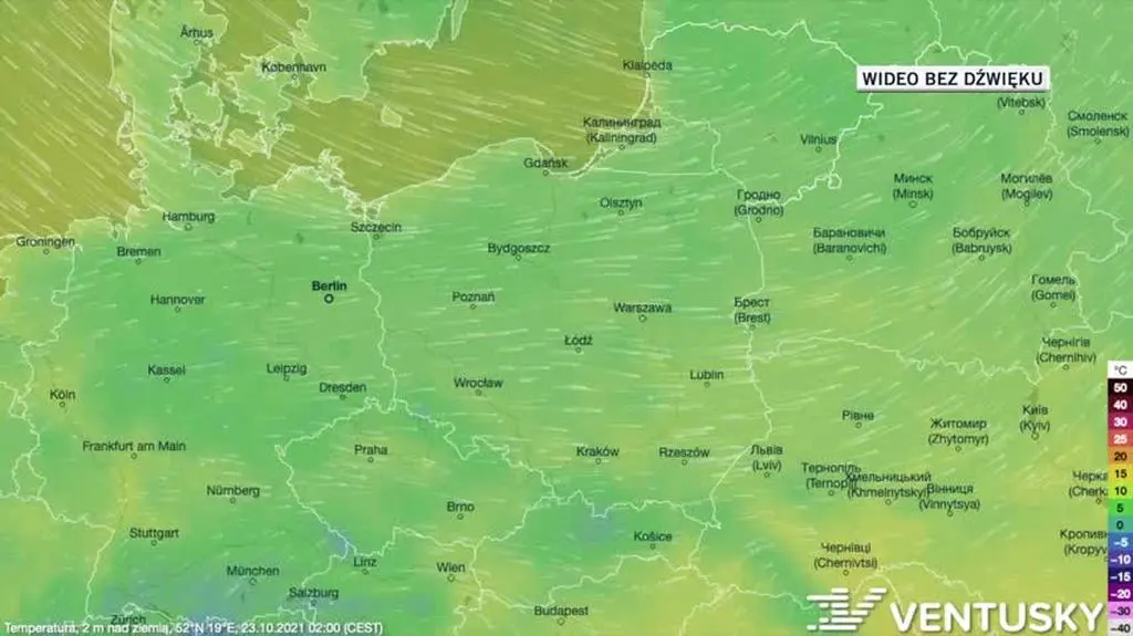 Prognozowana temperatura w dniach 23-27