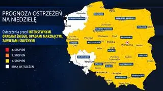 Prognoza zagrożeń IMGW na niedzielę