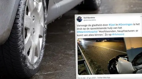 Gołoledź doprowadziła do serii wypadków. Są ranni