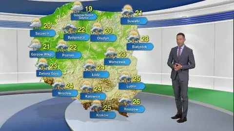 Prognoza pogody na poniedziałek 