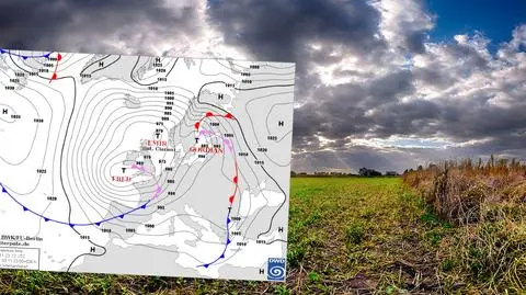 Rozległy wir niżowy kształtuje aurę w Polsce. Deszczowy front ustąpi miejsca przejaśnieniom