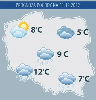 Prognoza pogody na 31.12.2022
