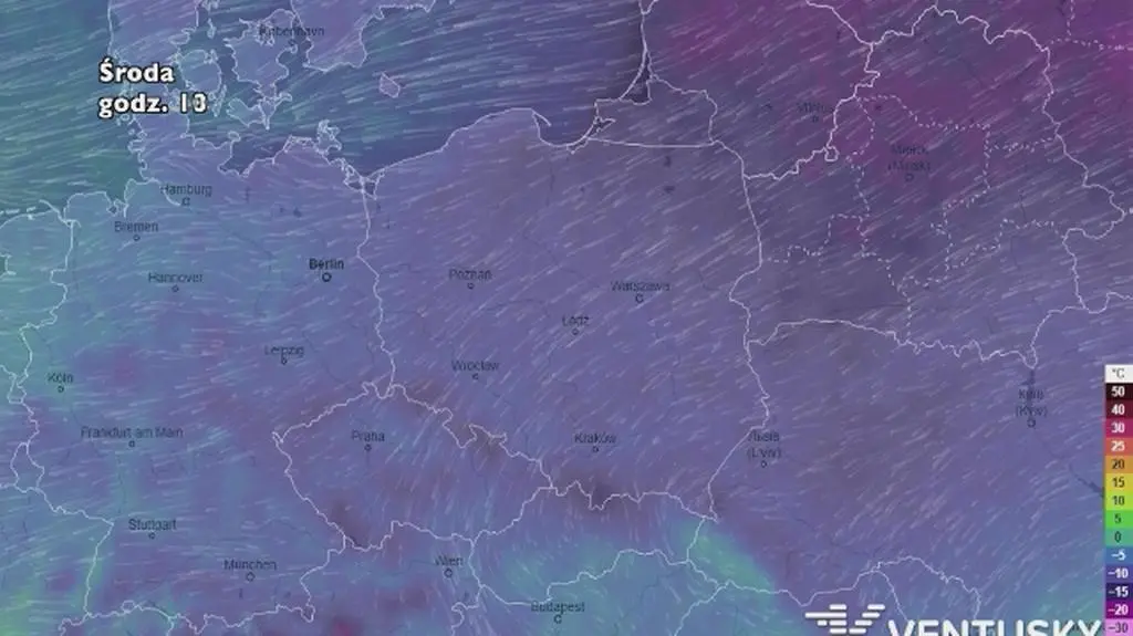 Temperatura w najbliższych dniach (ventusky