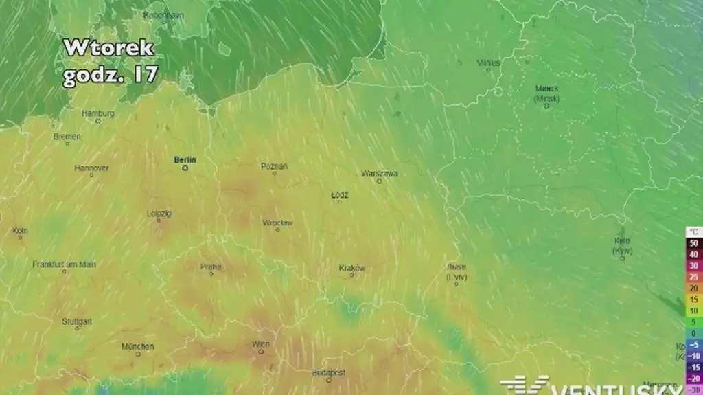 Temperatura w najbliższych dniach (ventusky