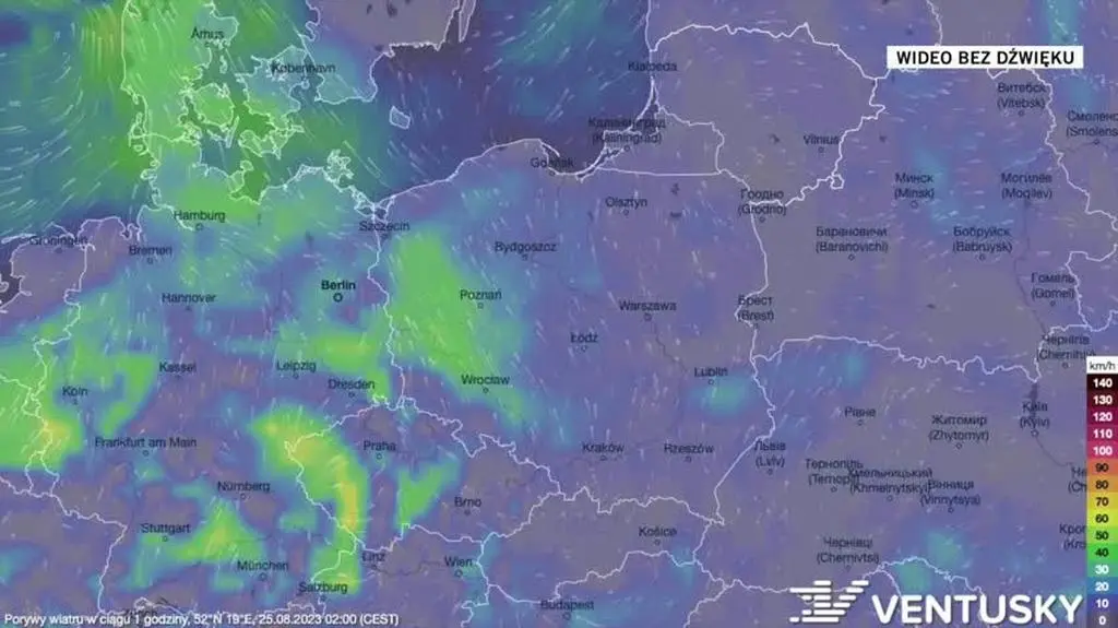 Prognoza porywów wiatru na kolejne dni